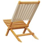 Casa si Gradina - Gradina si terasa - Mobilier exterior - Scaune si sezlonguri gradina - Scaune de gradina pliabile, 6 buc., bej, lemn masiv acacia - Infinity.ro