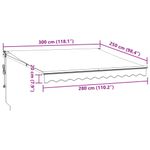 Casa si Gradina - Gradina si terasa - Umbrele si pavilioane - Pavilioane - Copertina retractabila automat, visiniu, 300x250 cm - Infinity.ro