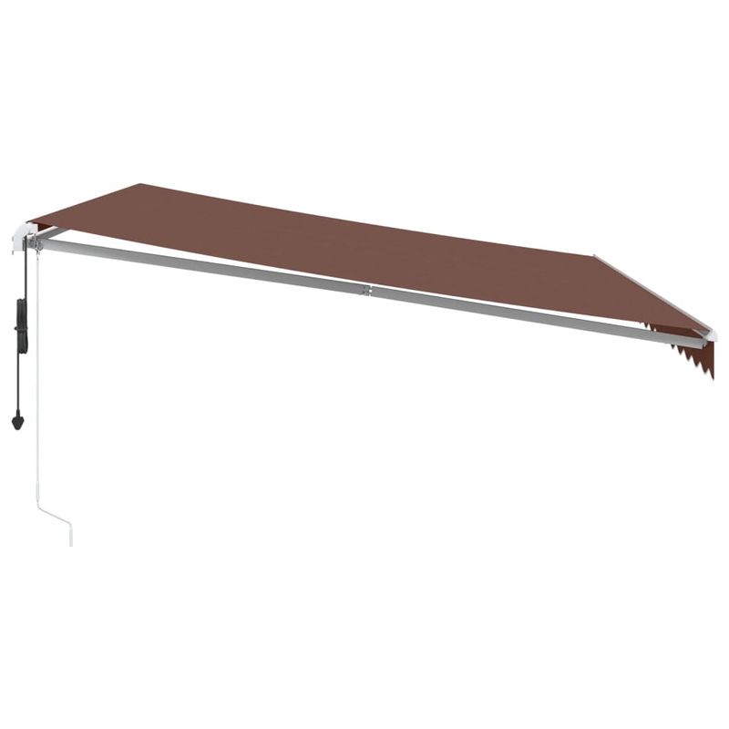 Casa si Gradina - Gradina si terasa - Umbrele si pavilioane - Umbrele - Copertina retractabila manual cu LED, maro, 500x300 cm - Infinity.ro