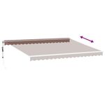 Casa si Gradina - Gradina si terasa - Umbrele si pavilioane - Umbrele - Copertina retractabila manual cu LED, maro, 500x300 cm - Infinity.ro