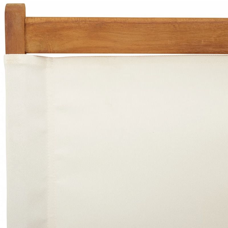 Casa si Gradina - Gradina si terasa - Mobilier exterior - Scaune si sezlonguri gradina - Scaune de gradina pliabile 4 buc., textil alb crem/lemn masiv - Infinity.ro