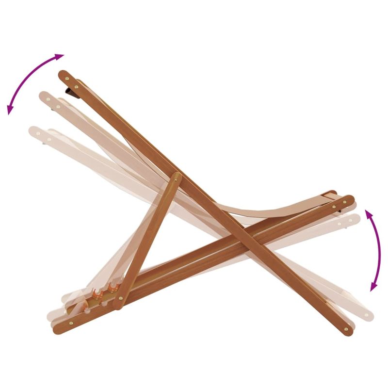 Casa si Gradina - Gradina si terasa - Mobilier exterior - Scaune si sezlonguri gradina - Scaun de plaja pliabile, taupe, lemn masiv eucalipt și tesatura, model fără cotieră - Infinity.ro