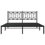 Casa si Gradina - Mobilier - Paturi si accesorii - Paturi - Cadru de pat metalic cu tablie, negru, 160x200 cm - Infinity.ro