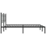 Casa si Gradina - Mobilier - Paturi si accesorii - Paturi - Cadru de pat metalic cu tablie, negru, 160x200 cm - Infinity.ro
