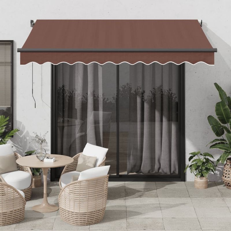 Casa si Gradina - Gradina si terasa - Umbrele si pavilioane - Pavilioane - Copertina retractabila automat, maro, 300x250 cm - Infinity.ro