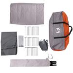 Sport si Outdoor - Camping - Corturi camping - Cort de familie pentru 9 persoane, gri, impermeabil - Infinity.ro