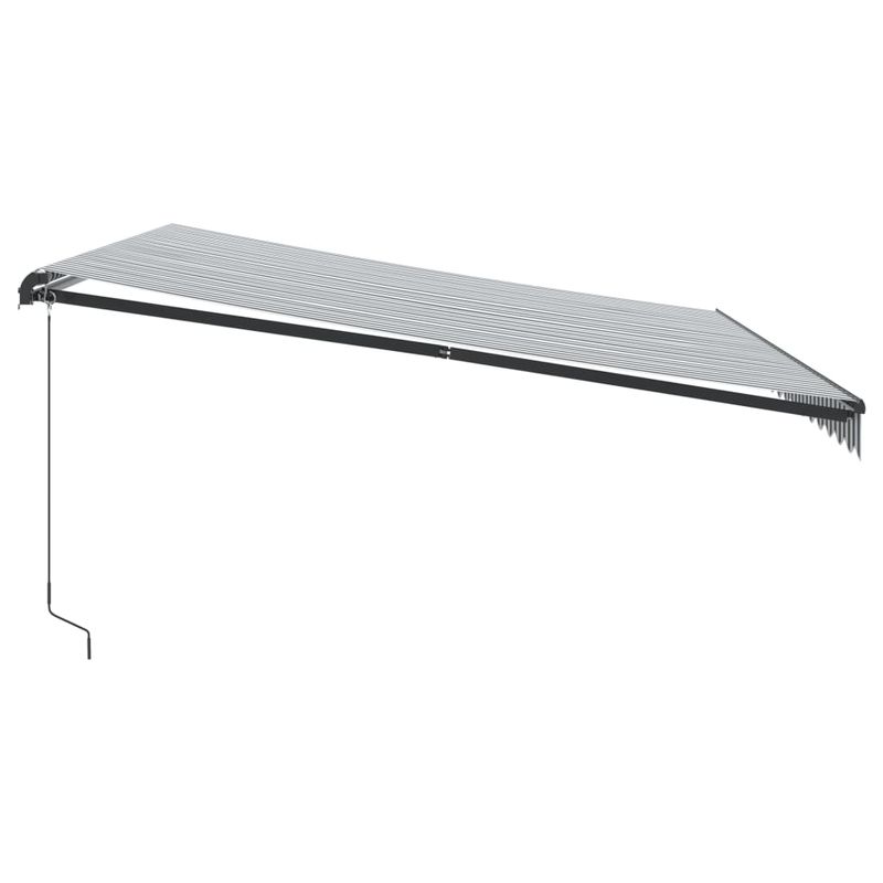 Casa si Gradina - Gradina si terasa - Umbrele si pavilioane - Pavilioane - Copertina retractabila manual cu LED-uri antracit/alb 450x350cm - Infinity.ro