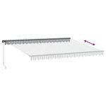 Casa si Gradina - Gradina si terasa - Umbrele si pavilioane - Pavilioane - Copertina retractabila manual cu LED-uri antracit/alb 450x350cm - Infinity.ro