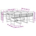 Casa si Gradina - Gradina si terasa - Mobilier exterior - Seturi mobila gradina - Set mobilier de gradina, 7 piese, cu perne, alb, textilena - Infinity.ro