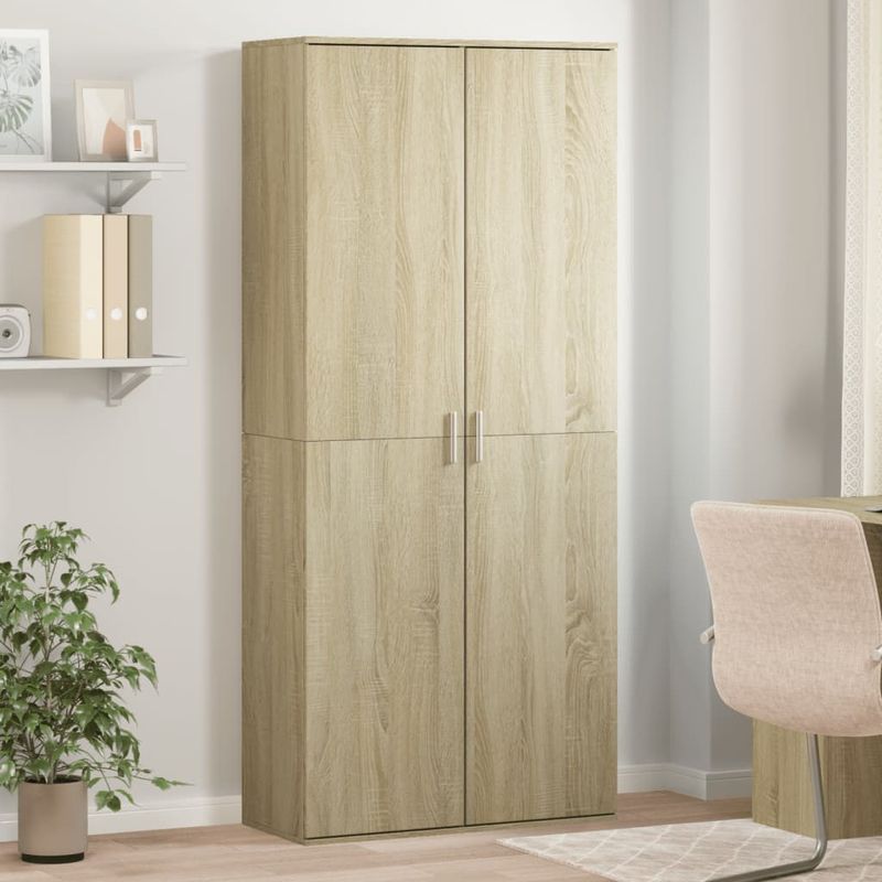Casa si Gradina - Mobilier - Dulapuri si sifoniere - Dulapuri - Dulap inalt, stejar sonoma, 80x35x180 cm, lemn prelucrat - Infinity.ro