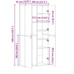 Casa si Gradina - Mobilier - Dulapuri si sifoniere - Dulapuri - Dulap inalt, stejar sonoma, 80x35x180 cm, lemn prelucrat - Infinity.ro