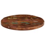 Casa si Gradina - Constructii - Lemn constructii - Placi lemn - Blat de masa rotund, diametru 50x3,8 cm, lemn masiv reciclat (multicolor) - Infinity.ro
