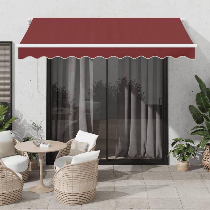 Casa si Gradina - Gradina si terasa - Umbrele si pavilioane - Pavilioane - Copertina retractabila automat cu LED, visiniu, 300x250 cm - Infinity.ro