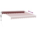 Casa si Gradina - Gradina si terasa - Umbrele si pavilioane - Pavilioane - Copertina retractabila automat cu LED, visiniu, 300x250 cm - Infinity.ro