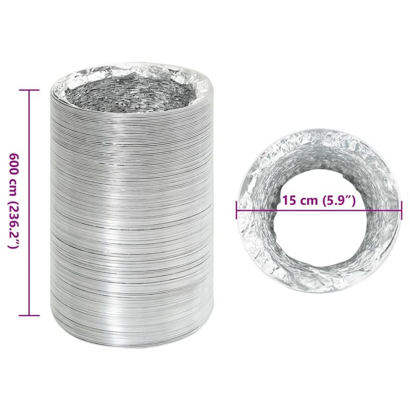 Casa si Gradina - Termice - Climatizare si ventilatie - Conducta de ventilatie, 6 m, Ø15 cm, aluminiu - Infinity.ro