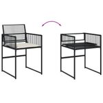 Casa si Gradina - Gradina si terasa - Mobilier exterior - Seturi mobila gradina - Set mobilier de gradina cu perne, 17 piese, negru, poliratan - Infinity.ro