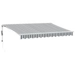 Casa si Gradina - Gradina si terasa - Umbrele si pavilioane - Umbrele - Copertina retractabila automat cu LED, antracit/alb, 350x250 cm - Infinity.ro
