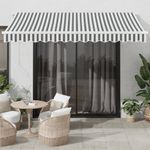 Casa si Gradina - Gradina si terasa - Umbrele si pavilioane - Umbrele - Copertina retractabila automat cu LED, antracit/alb, 350x250 cm - Infinity.ro