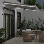 Casa si Gradina - Gradina si terasa - Umbrele si pavilioane - Umbrele - Copertina retractabila automat cu LED, antracit/alb, 350x250 cm - Infinity.ro