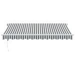 Casa si Gradina - Gradina si terasa - Umbrele si pavilioane - Umbrele - Copertina retractabila automat cu LED, antracit/alb, 350x250 cm - Infinity.ro
