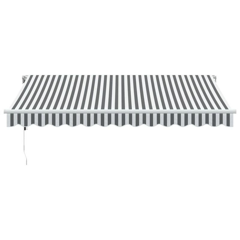 Casa si Gradina - Gradina si terasa - Umbrele si pavilioane - Umbrele - Copertina retractabila automat cu LED, antracit/alb, 350x250 cm - Infinity.ro