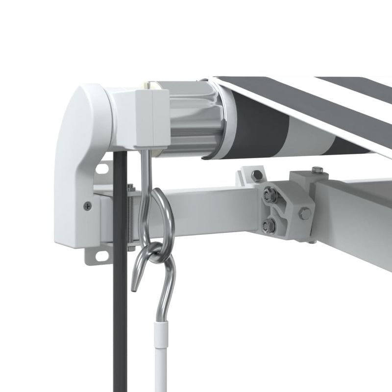 Casa si Gradina - Gradina si terasa - Umbrele si pavilioane - Umbrele - Copertina retractabila automat cu LED, antracit/alb, 350x250 cm - Infinity.ro