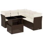 Casa si Gradina - Gradina si terasa - Mobilier exterior - Seturi mobila gradina - Set canapele de gradina cu perne, 6 piese, maro, poliratan - Infinity.ro