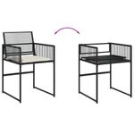Casa si Gradina - Gradina si terasa - Mobilier exterior - Seturi mobila gradina - Set mobilier de gradina cu perne, 17 piese, negru, poliratan - Infinity.ro