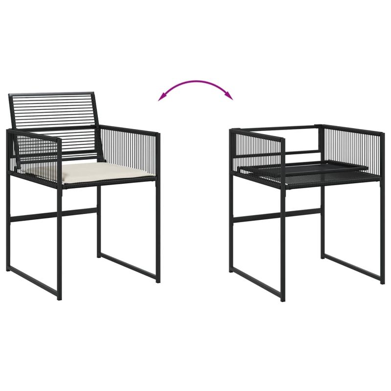Casa si Gradina - Gradina si terasa - Mobilier exterior - Seturi mobila gradina - Set mobilier de gradina cu perne, 17 piese, negru, poliratan - Infinity.ro
