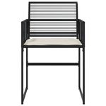 Casa si Gradina - Gradina si terasa - Mobilier exterior - Scaune si sezlonguri gradina - Scaune de gradina cu perne, 4 buc., negru, poliratan - Infinity.ro