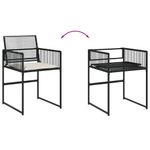Casa si Gradina - Gradina si terasa - Mobilier exterior - Seturi mobila gradina - Set mobilier de gradina cu perne, 5 piese, negru, poliratan - Infinity.ro