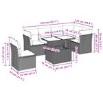 Casa si Gradina - Gradina si terasa - Mobilier exterior - Seturi mobila gradina - Set canapele de gradina, 7 piese, cu perne, bej, poliratan - Infinity.ro