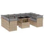 Casa si Gradina - Gradina si terasa - Mobilier exterior - Seturi mobila gradina - Set canapele de gradina cu perne, 10 piese, bej, poliratan - Infinity.ro