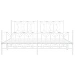 Casa si Gradina - Mobilier - Paturi si accesorii - Paturi - Cadru de pat metalic cu tablie de cap/picioare, alb, 183x213 cm - Infinity.ro