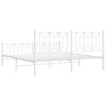 Casa si Gradina - Mobilier - Paturi si accesorii - Paturi - Cadru de pat metalic cu tablie de cap/picioare, alb, 183x213 cm - Infinity.ro