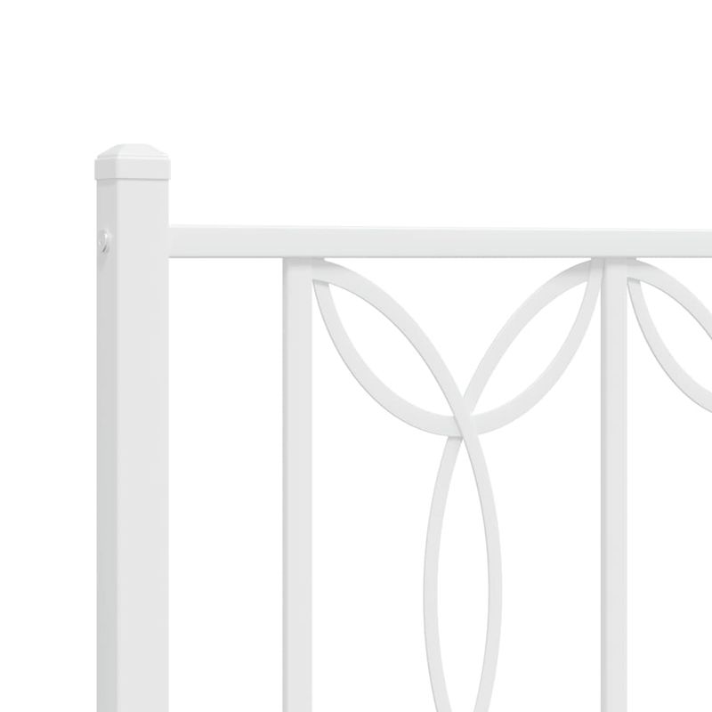 Casa si Gradina - Mobilier - Paturi si accesorii - Paturi - Cadru de pat metalic cu tablie de cap/picioare, alb, 183x213 cm - Infinity.ro