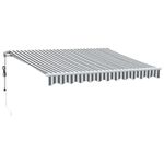 Casa si Gradina - Gradina si terasa - Umbrele si pavilioane - Umbrele - Copertina retractabila automat cu LED, antracit/alb, 300x250 cm - Infinity.ro