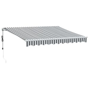 Copertina retractabila automat cu LED, antracit/alb, 300x250 cm