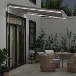 Casa si Gradina - Gradina si terasa - Umbrele si pavilioane - Umbrele - Copertina retractabila automat cu LED, antracit/alb, 300x250 cm - Infinity.ro