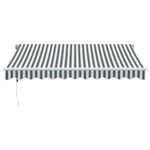 Casa si Gradina - Gradina si terasa - Umbrele si pavilioane - Umbrele - Copertina retractabila automat cu LED, antracit/alb, 300x250 cm - Infinity.ro
