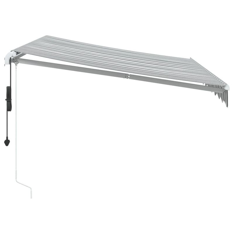 Casa si Gradina - Gradina si terasa - Umbrele si pavilioane - Umbrele - Copertina retractabila automat cu LED, antracit/alb, 300x250 cm - Infinity.ro