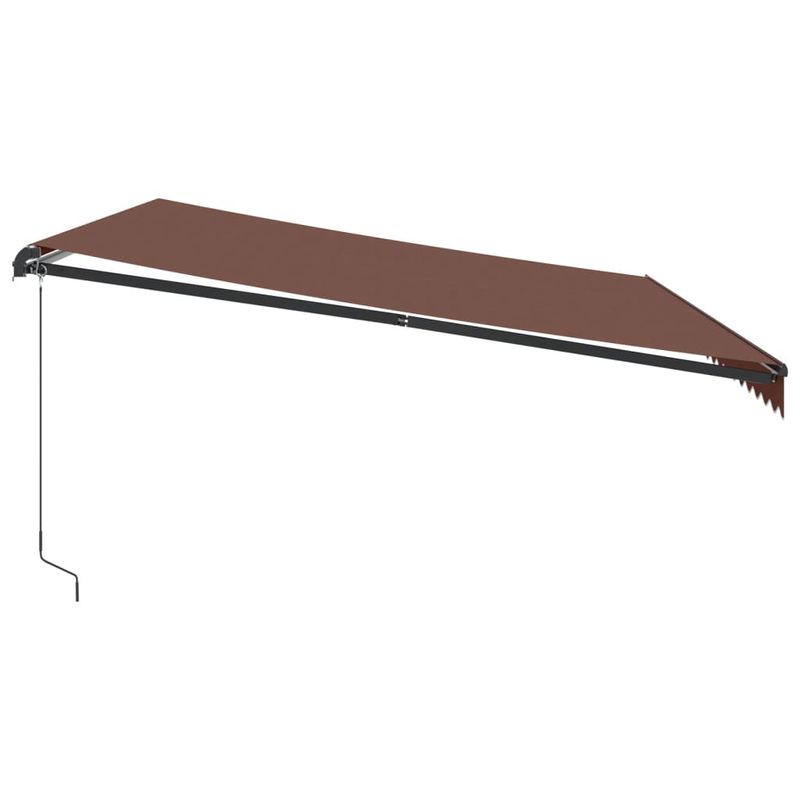Casa si Gradina - Gradina si terasa - Umbrele si pavilioane - Umbrele - Copertina retractabila manual cu LED-uri, maro, 500x300 cm - Infinity.ro