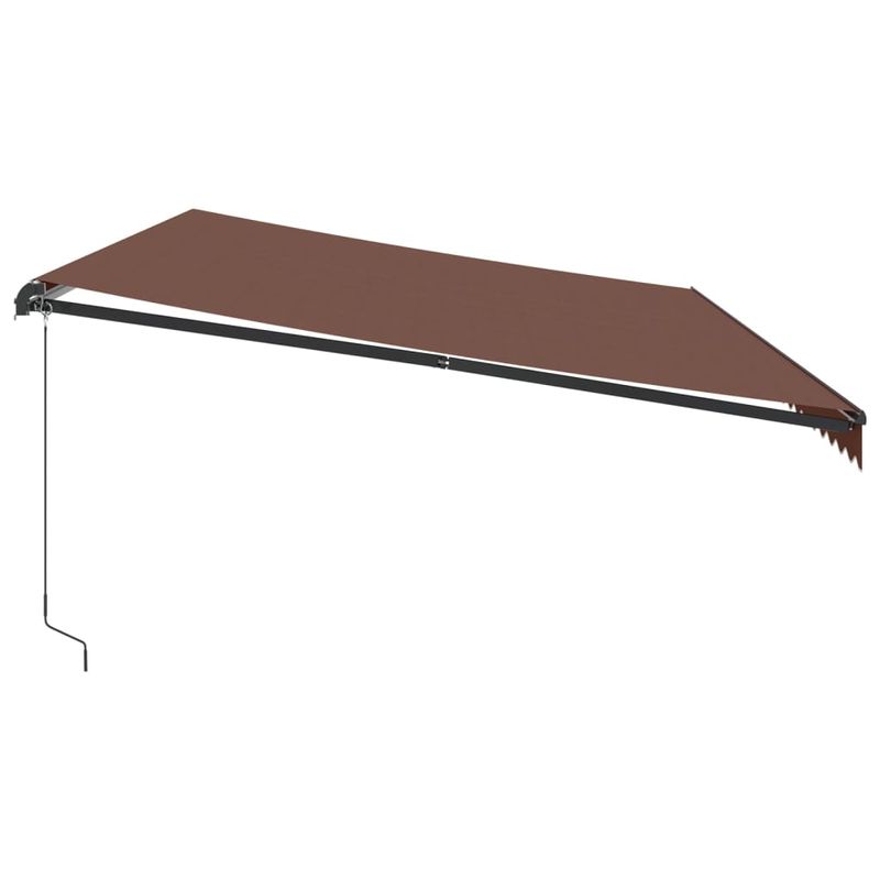 Casa si Gradina - Gradina si terasa - Umbrele si pavilioane - Umbrele - Copertina retractabila manual cu LED-uri, maro, 600x300 cm - Infinity.ro