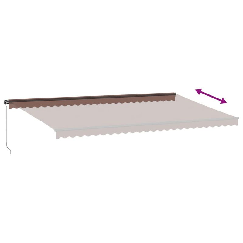 Casa si Gradina - Gradina si terasa - Umbrele si pavilioane - Umbrele - Copertina retractabila manual cu LED-uri, maro, 600x300 cm - Infinity.ro