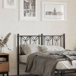Casa si Gradina - Mobilier - Paturi si accesorii - Accesorii paturi - Tablie de pat metalica, negru, 120 cm - Infinity.ro
