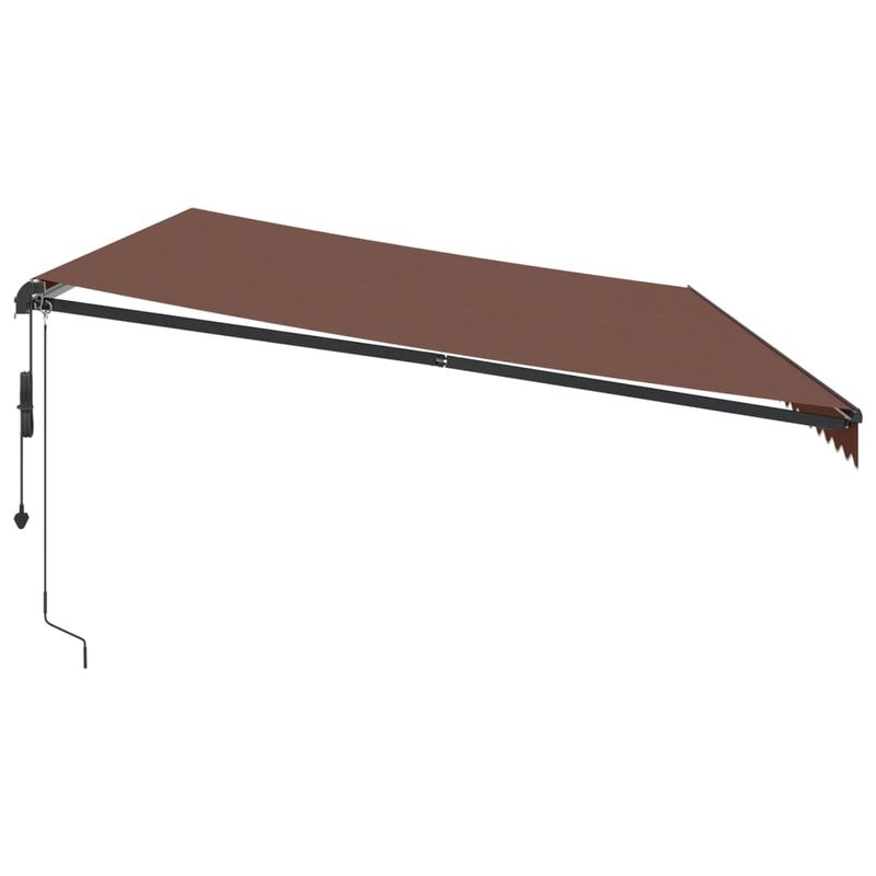 Casa si Gradina - Gradina si terasa - Umbrele si pavilioane - Umbrele - Copertina retractabila automat cu LED-uri, maro, 600x350 cm - Infinity.ro
