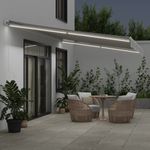 Casa si Gradina - Gradina si terasa - Umbrele si pavilioane - Umbrele - Copertina retractabila manual cu LED, antracit/alb, 600x350 cm - Infinity.ro
