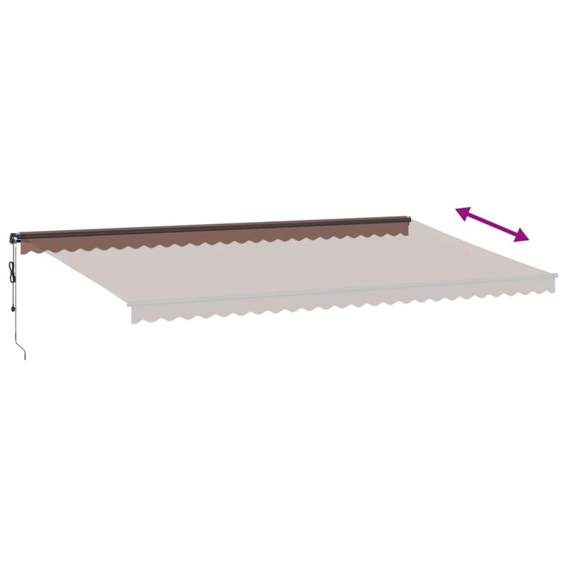 Casa si Gradina - Gradina si terasa - Umbrele si pavilioane - Umbrele - Copertina retractabila automat cu LED-uri, maro, 600x350 cm - Infinity.ro