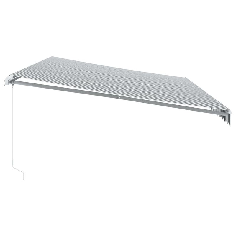 Casa si Gradina - Gradina si terasa - Umbrele si pavilioane - Umbrele - Copertina retractabila manual cu LED, antracit/alb, 600x350 cm - Infinity.ro