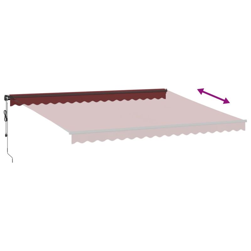 Casa si Gradina - Gradina si terasa - Umbrele si pavilioane - Umbrele - Copertina retractabila automat, visiniu, 450x300 cm - Infinity.ro